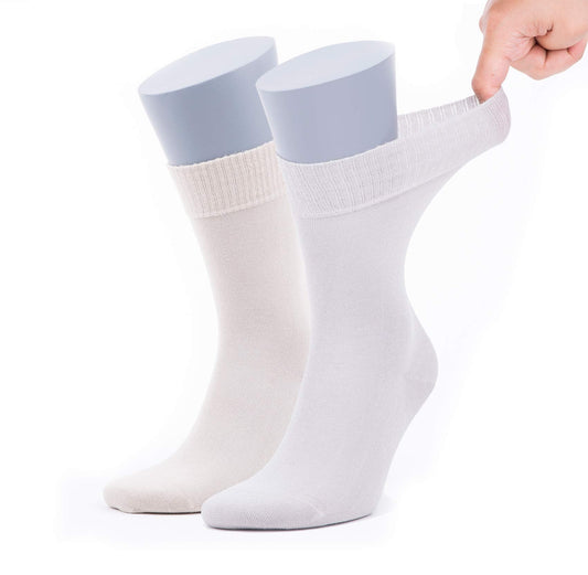 Chaussettes Diabétiques en Bambou pour Homme Lot de 2 - Ultra Fines