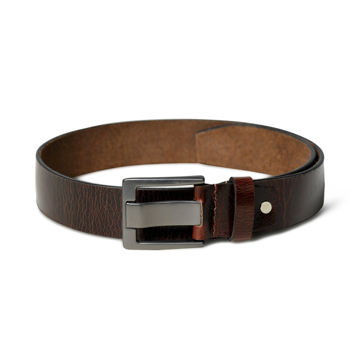 Ceinture en cuir marron foncé Pinecrest