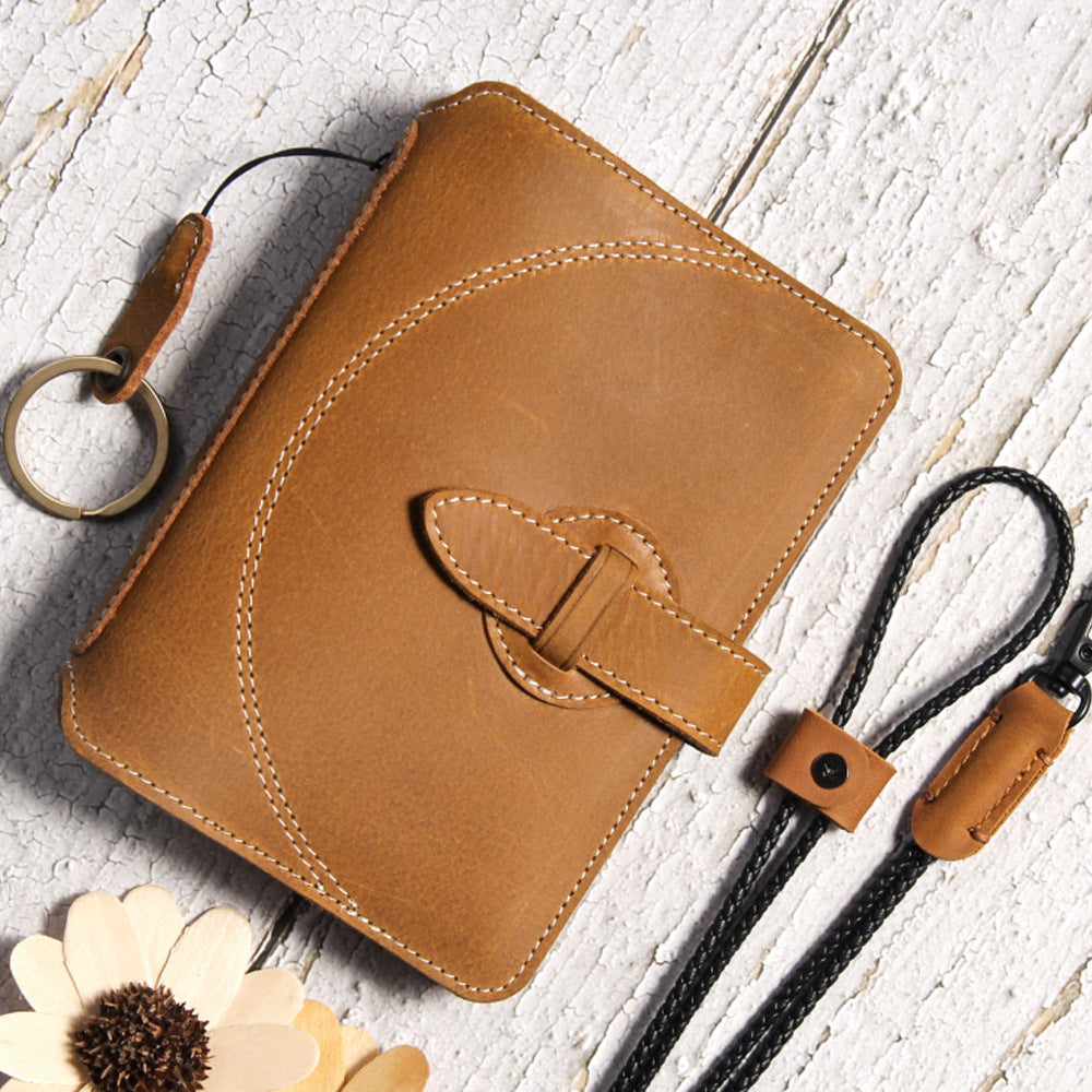 Genuine Leather Passport Holder Multi-functional ID Card Case