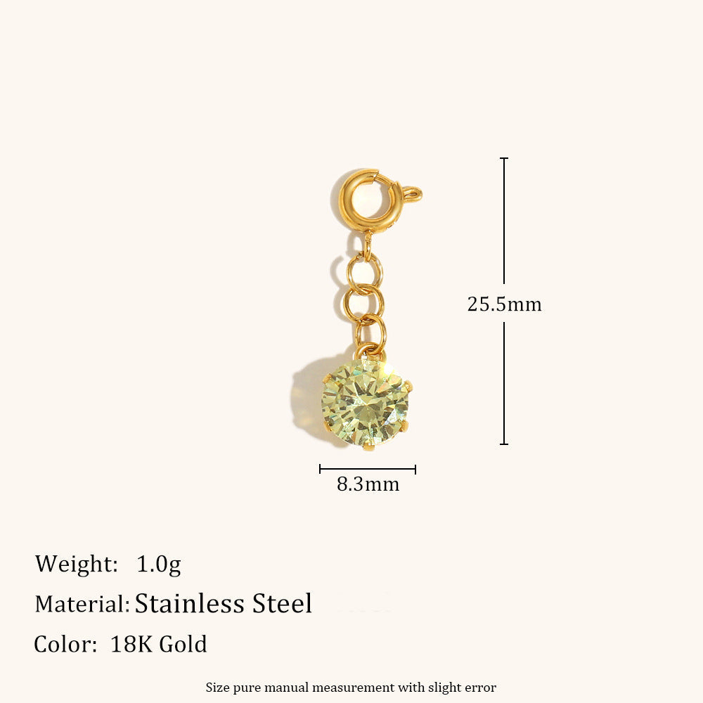 European And American Cross-border Spring-ring Pendant Stainless Steel Plated