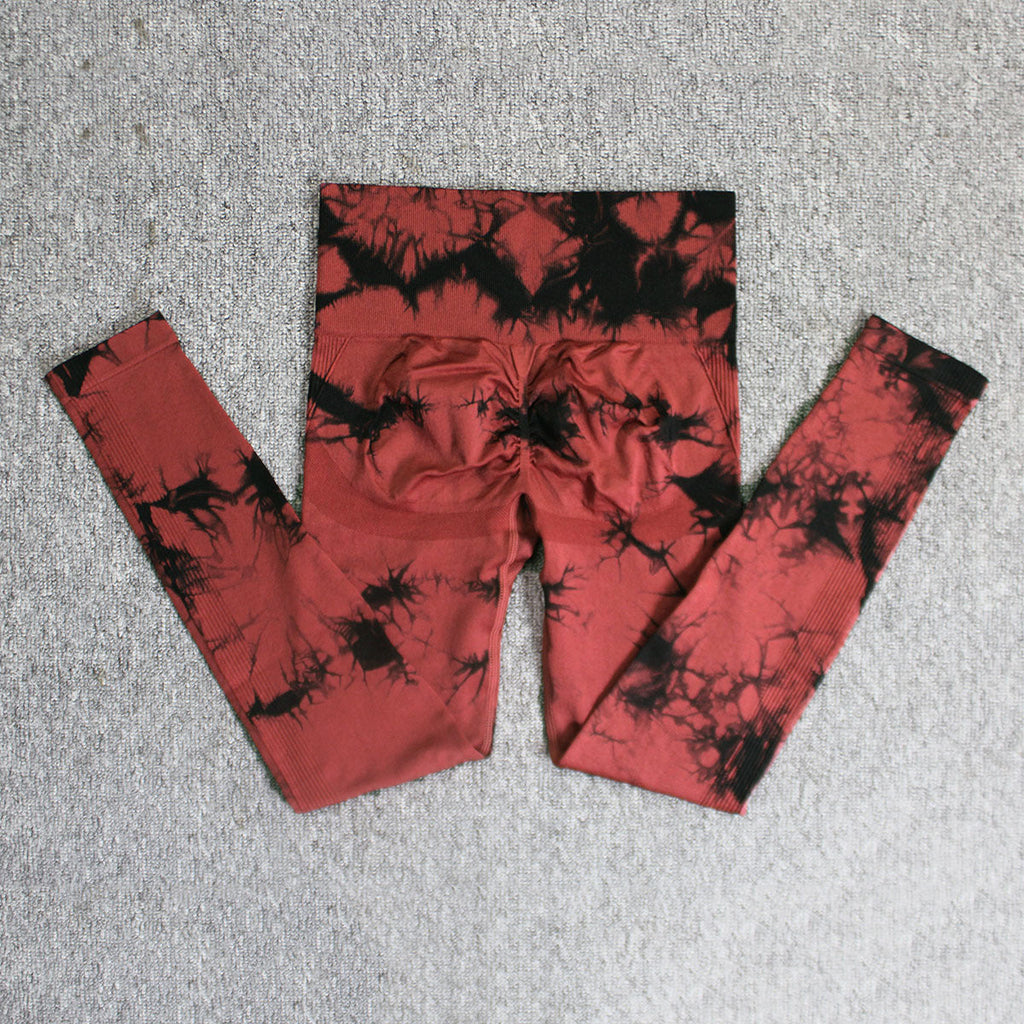 Women's Printed Tie-dye Seamless Skinny Yoga Pants