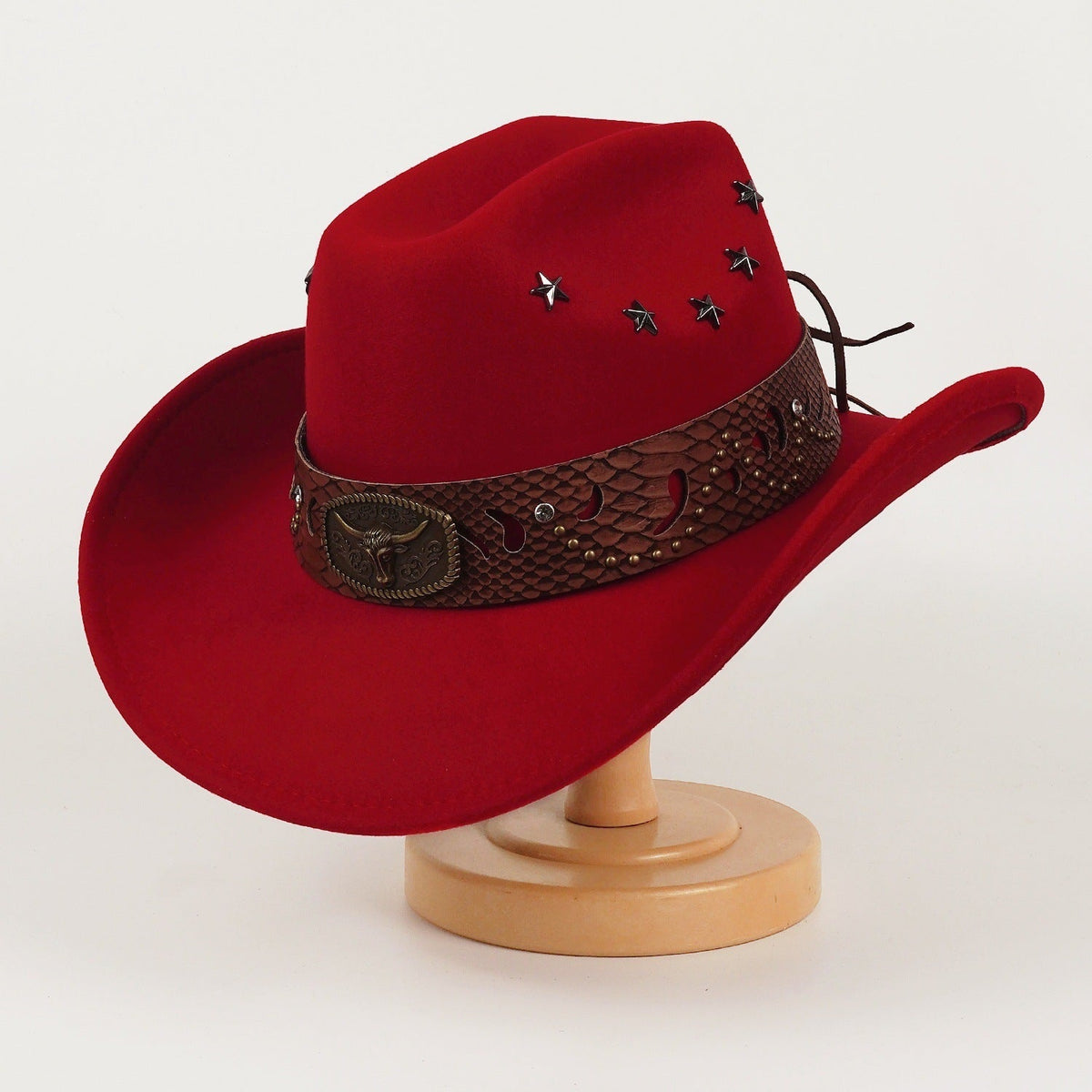 Best-selling European And American style Star studded Leather Jazz Cap