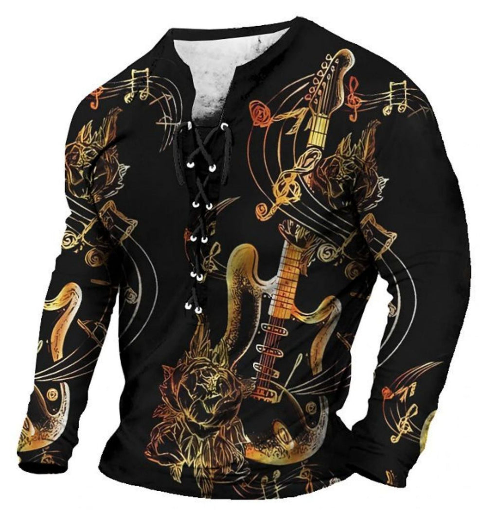 3D European American Sports Long Sleeve Shirt