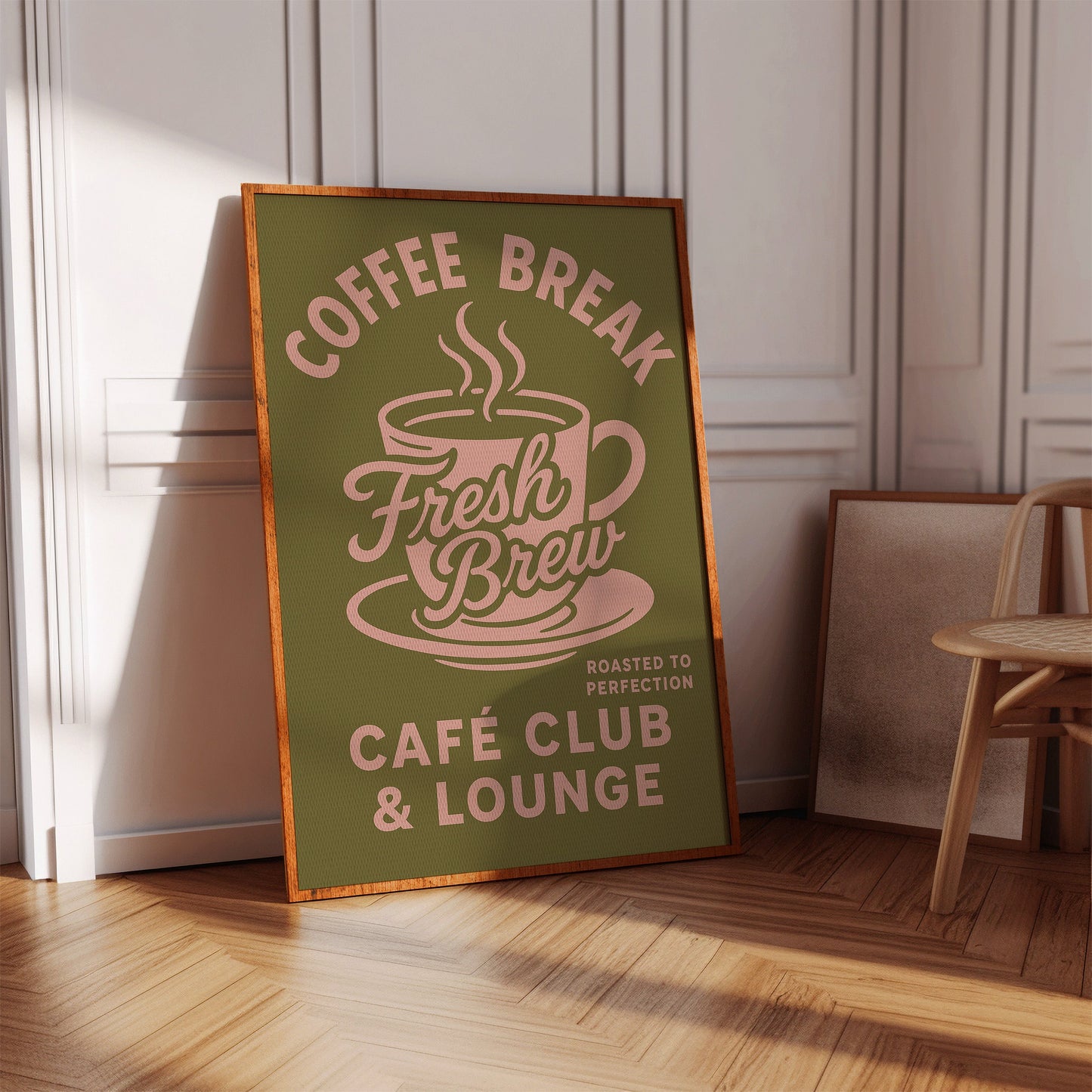 Affiche Rétro Café Fraîchement Préparé