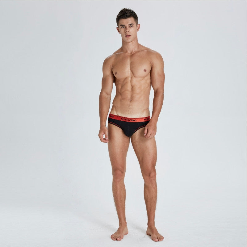 Men's Underwear Low Waist Cotton Tight-fitting Solid Color Underwear