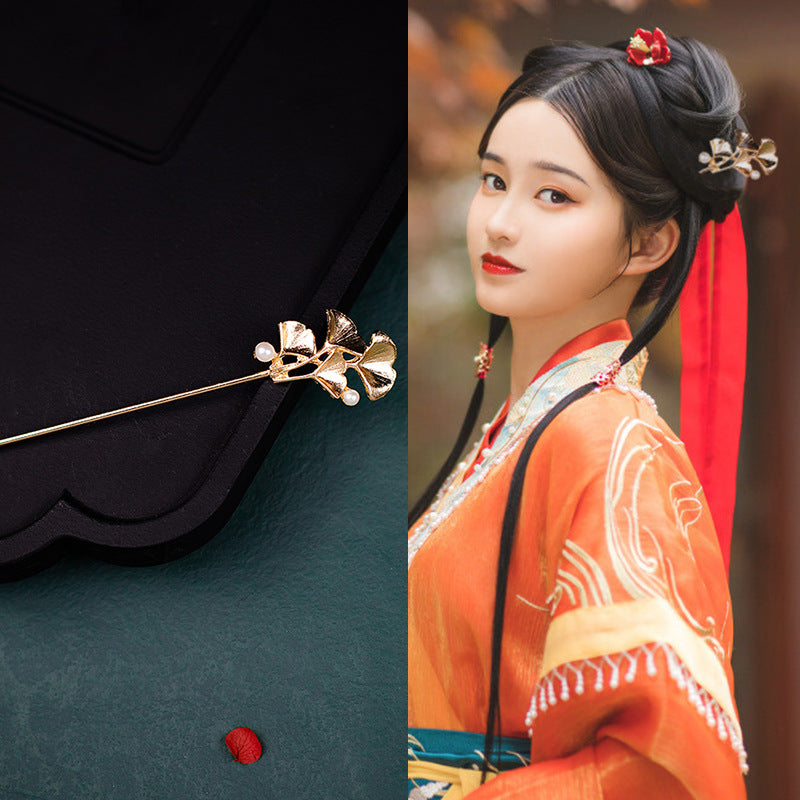 Ancient Style Han Chinese Clothing Handmade Updo Alloy Hairpin Hairpin