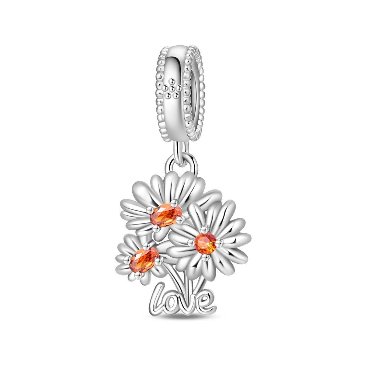 Sunflower-shaped Copper Bead Pendant Bracelet Accessory
