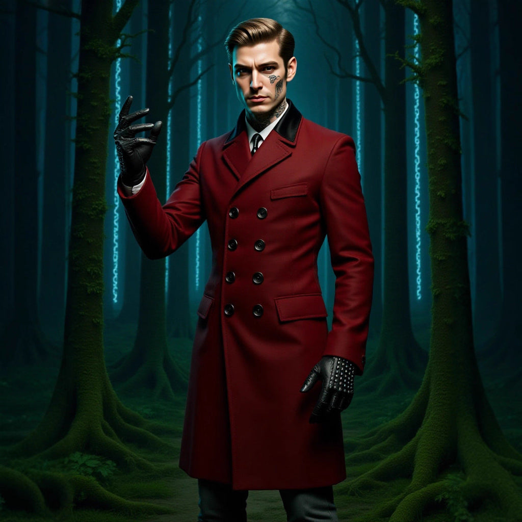 Mens Lined Wool Coat For Fall And Winter