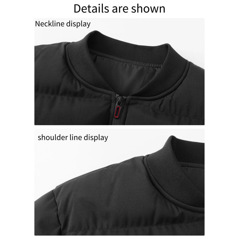 New Mens Cotton Baseball-collar Jacket