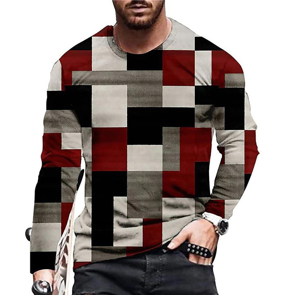 Men's T-shirt 3D Digital Printed Round Neck Fashion