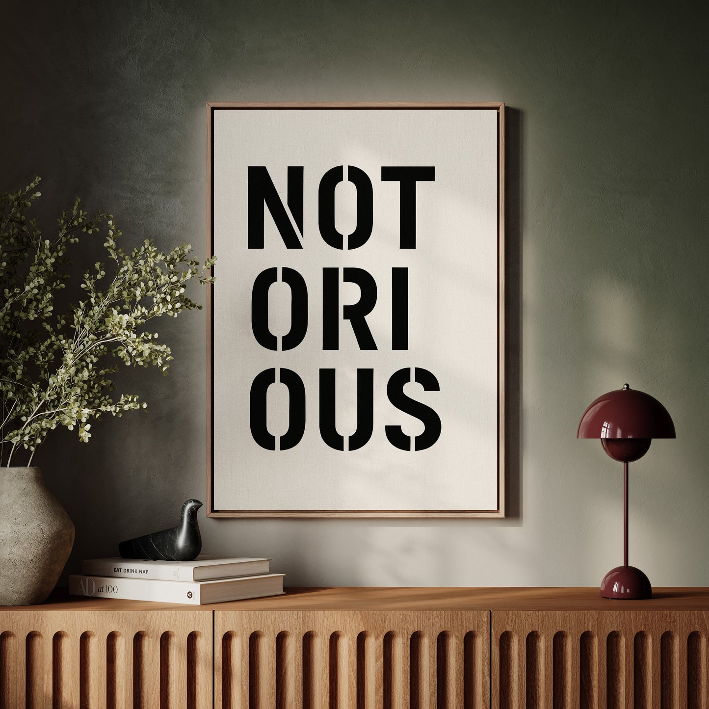 Notorious Bold Stencil Typografie-Druck