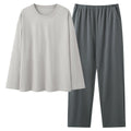Mens 100 Cotton Pajama Set With Long-sleeve Top And Long Pants