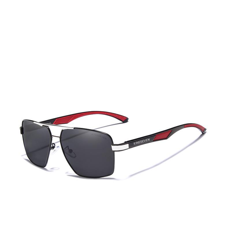 Luxuriöse, hochwertige moderne Aluminium-Herren-Sonnenbrille Polarisierte Gläser Markendesign Bügel Sonnenbrille Spiegelgläser Oculos de sol mit UV400 Schutz