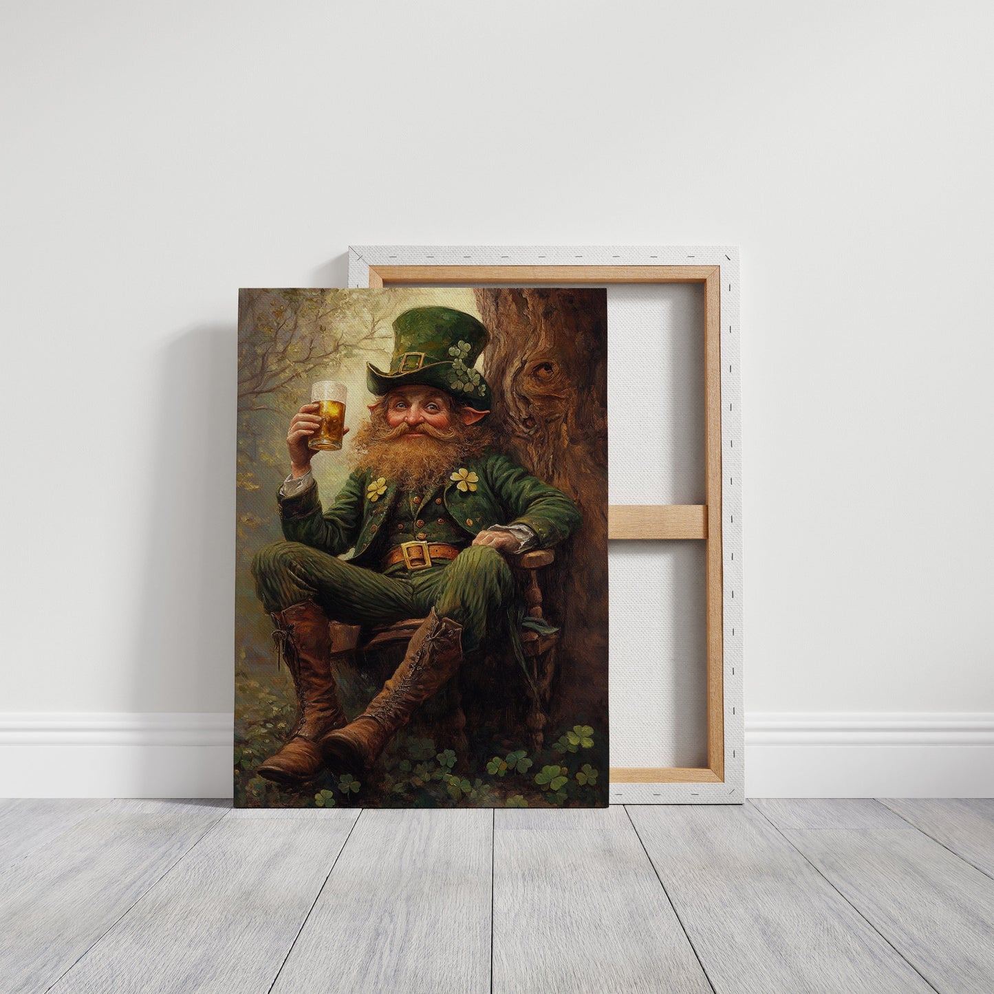 Le lutin chanceux : toile murale sur le folklore irlandais