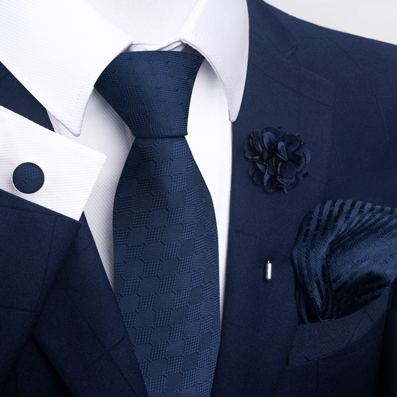 Men's Tie Suit Pocket Square Combo 8