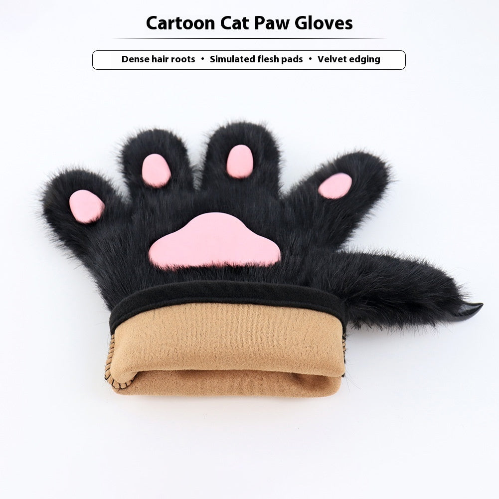 Handmade Cat's Paw Gloves Plush Meat Pad Cat Palm Props