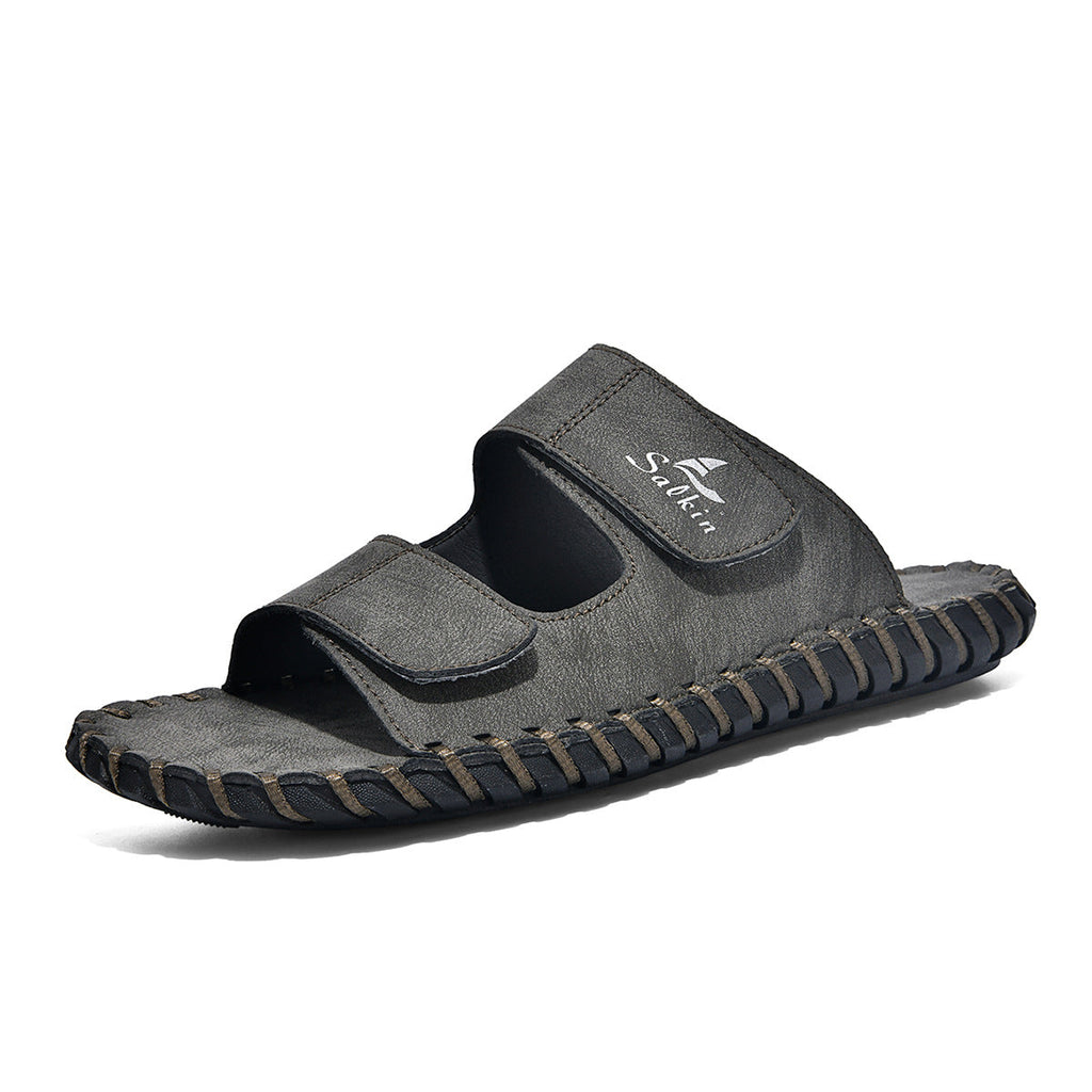 Men's Casual Outdoor Leather Slippers