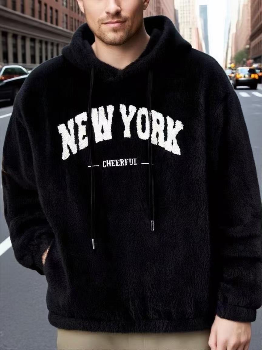 Casual Sporty Hooded Sweatshirt With Drawstring