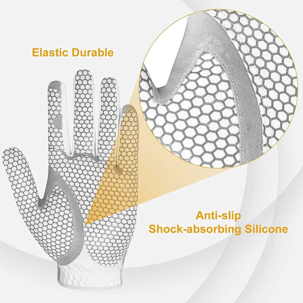 Sheepskin Elastic Lycra Breathable Golf Gloves