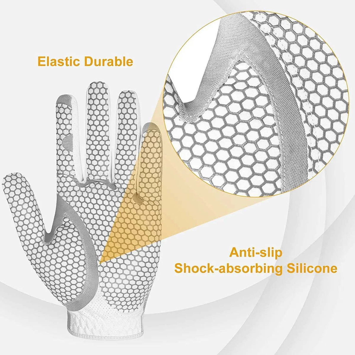 Sheepskin Elastic Lycra Breathable Golf Gloves