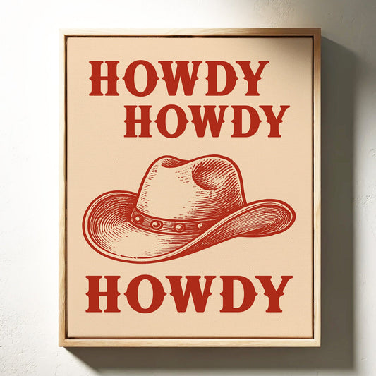 Imprimé Chapeau Western Howdy Howdy