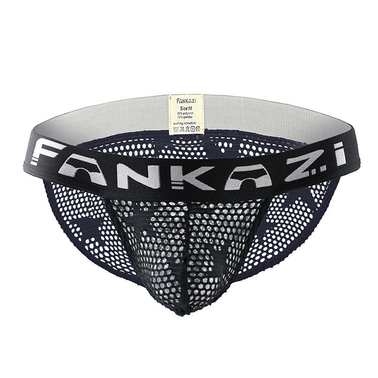 Hollow Men's Underwear Mesh Breathable High Fork