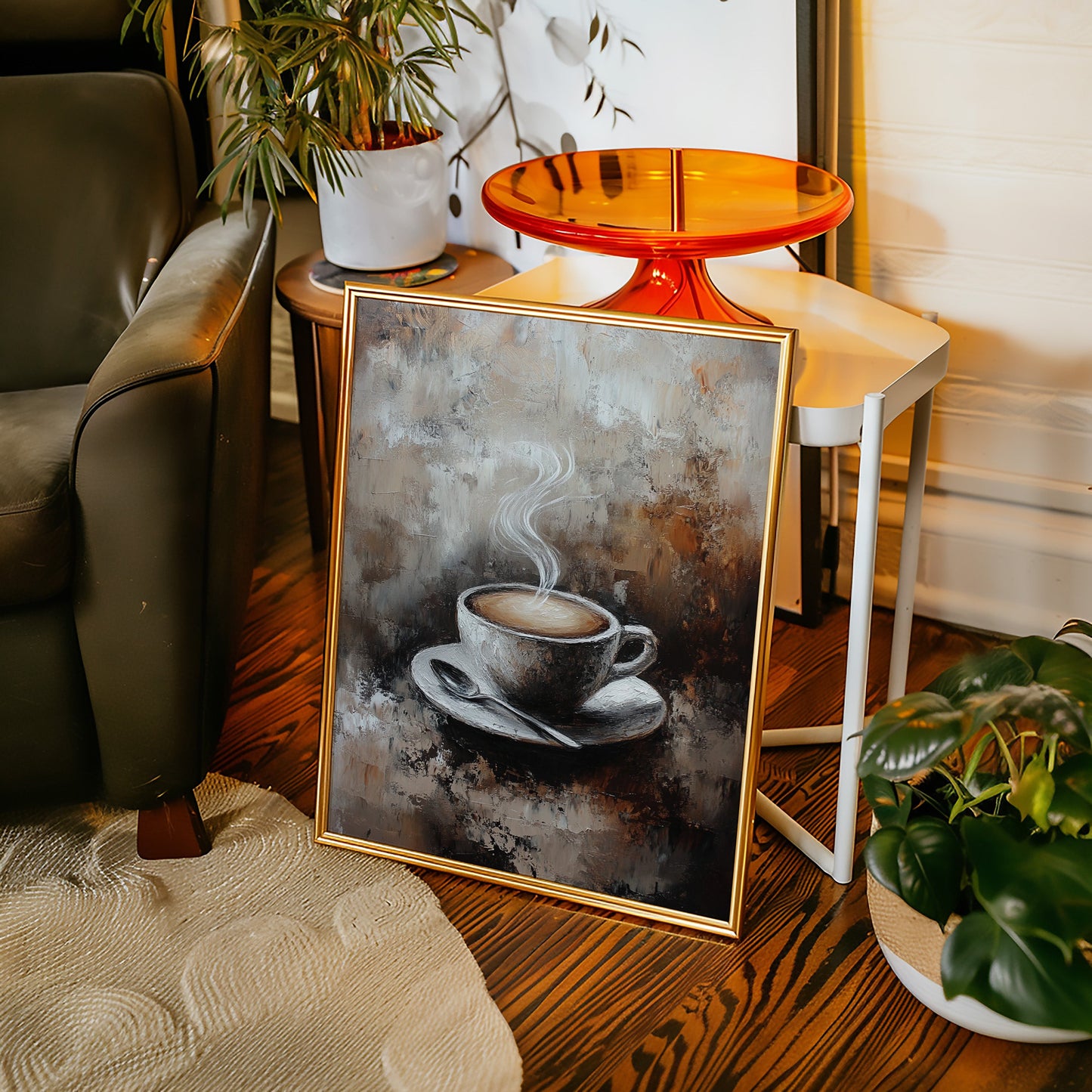 Braises dans une tasse tranquille