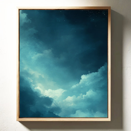 Celestial Drift Through Midnight Blue