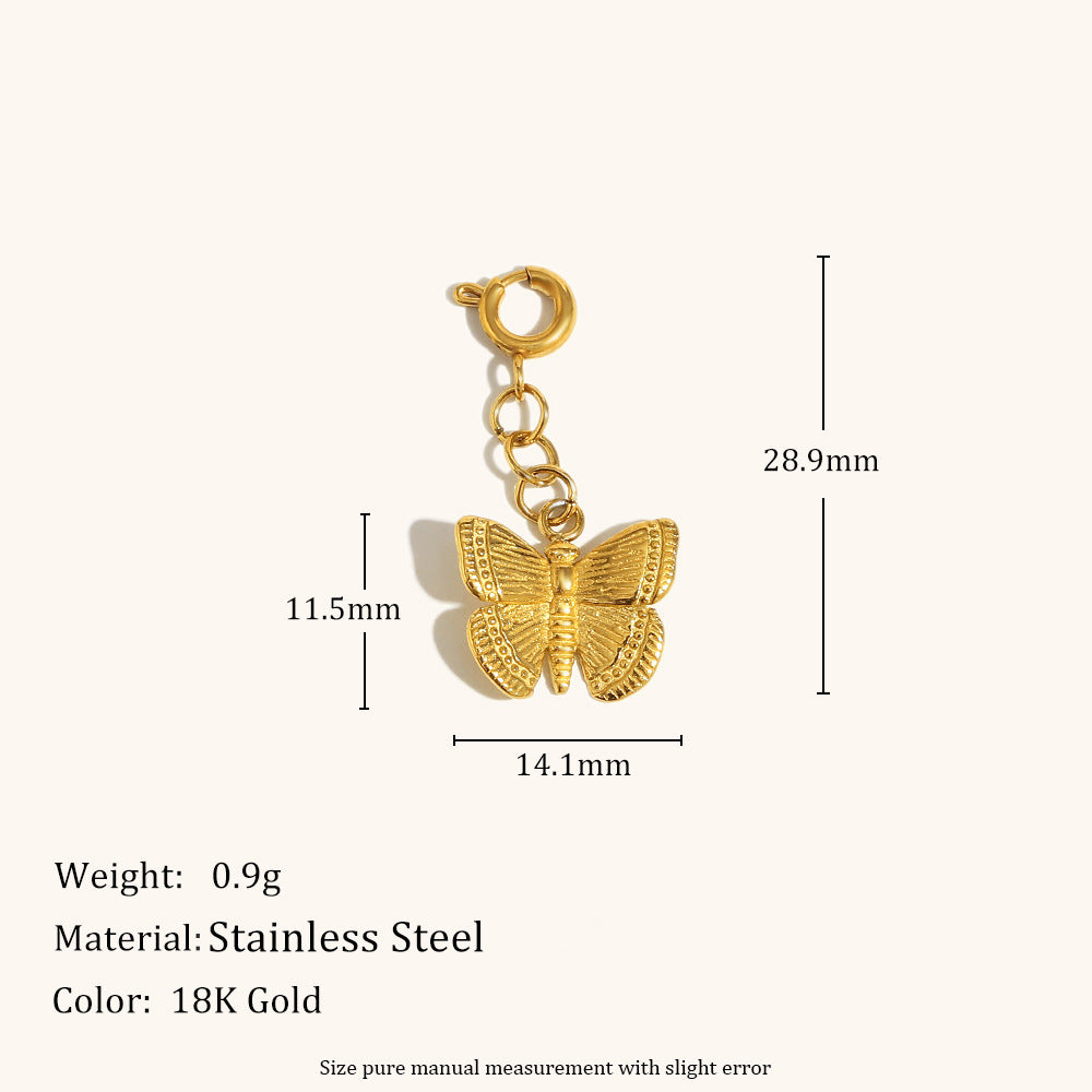 European And American Cross-border Spring-ring Pendant Stainless Steel Plated