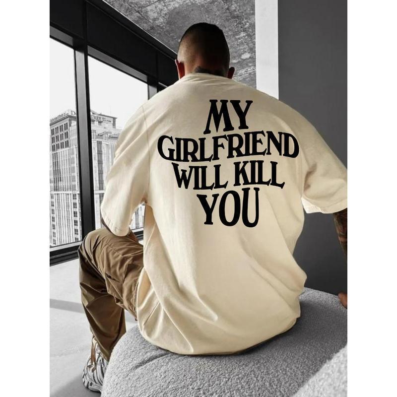 Mens European-size Cotton T-shirt