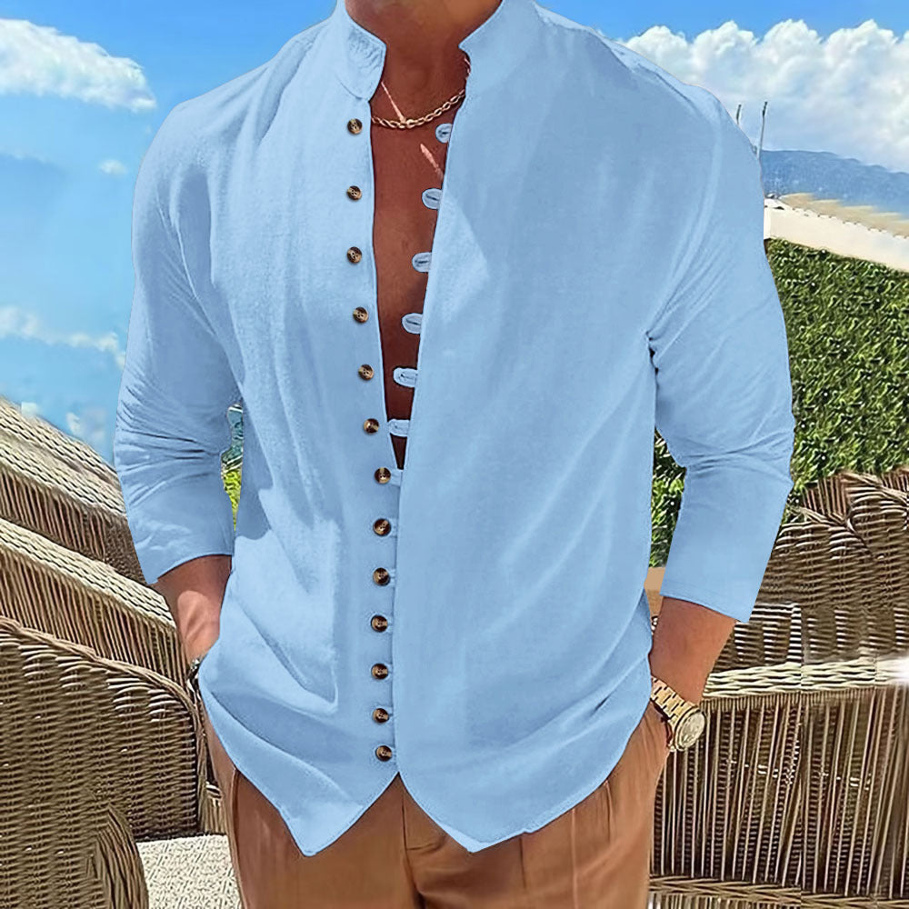 Retro Cotton-linen Casual Loose-fit Long-sleeve Shirt