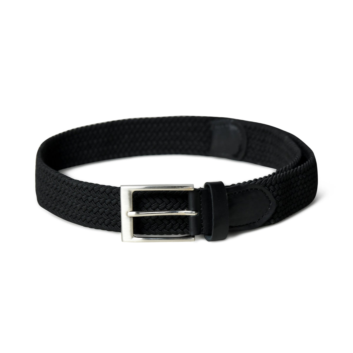 Ceinture tressée en toile noire
