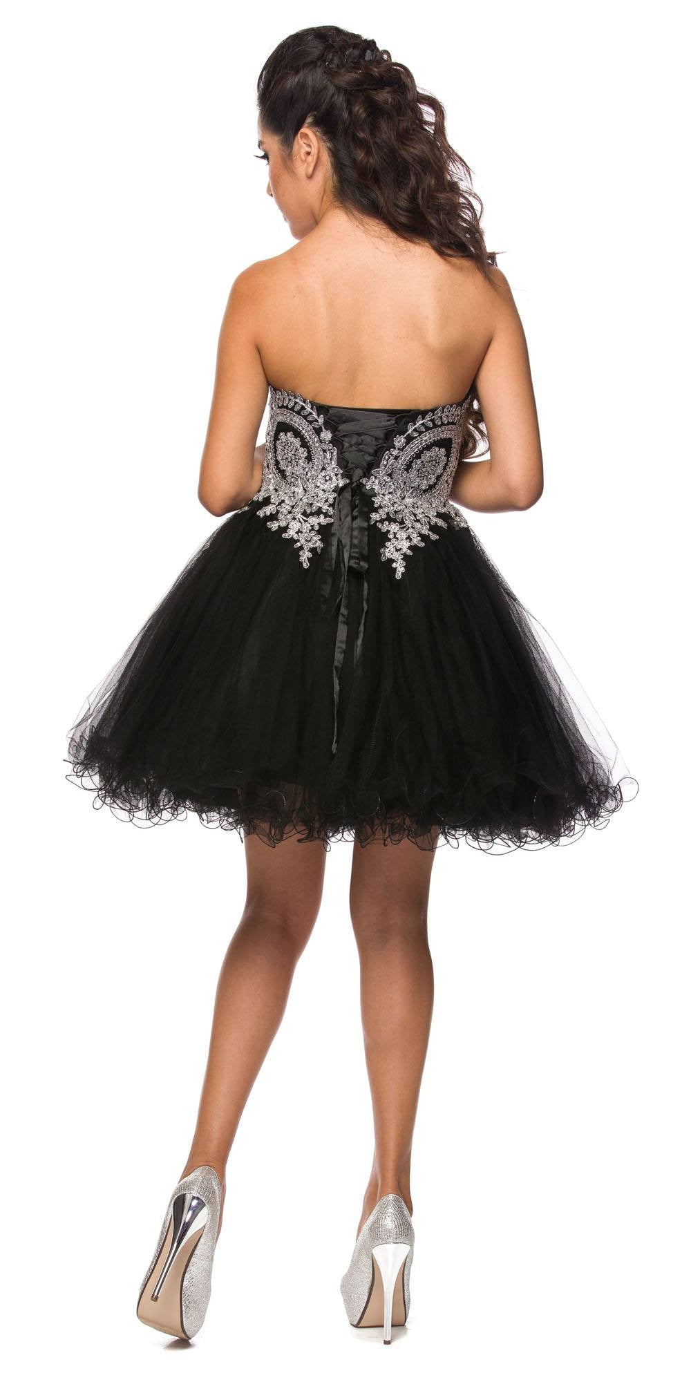 CLEARANCE - Juliet 762 Sweetheart Neckline Poofy Short Dress (Size M)