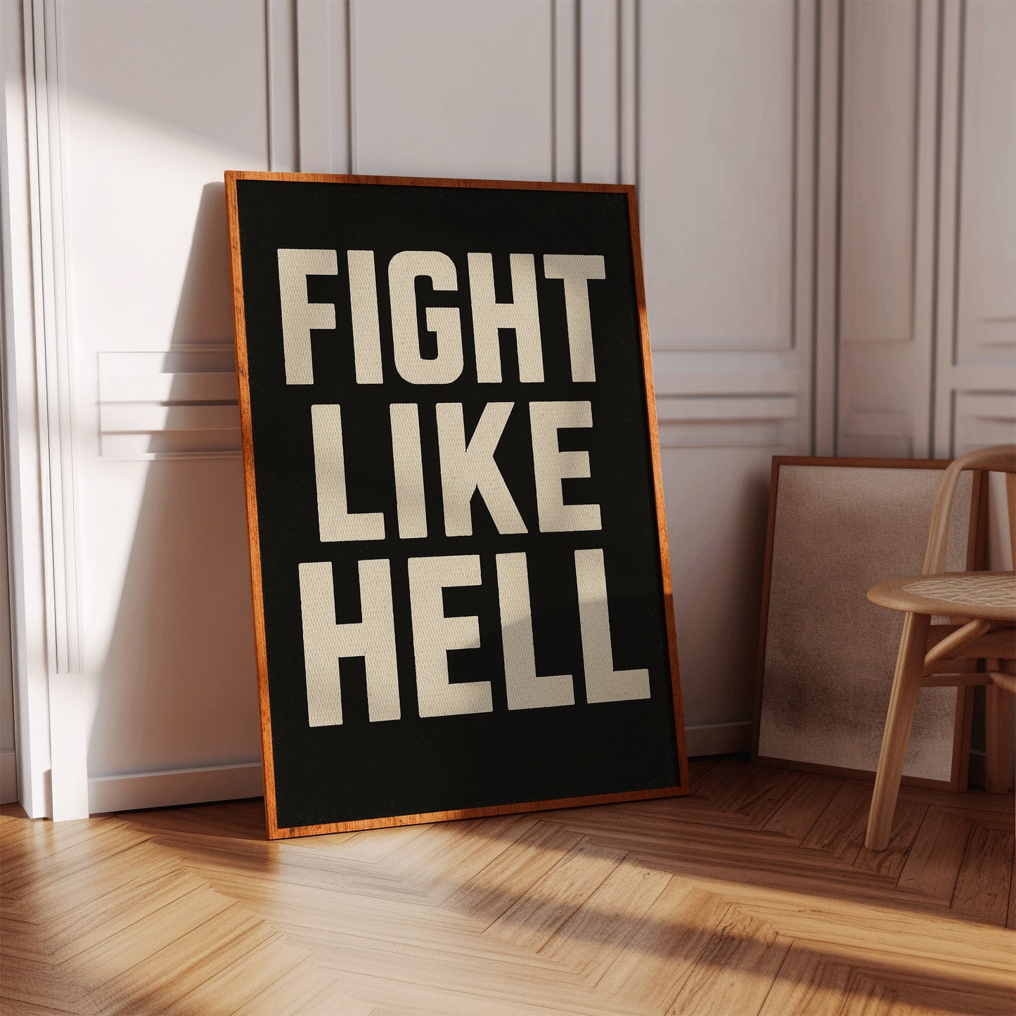 Affiche audacieuse "Bats-toi comme en enfer"