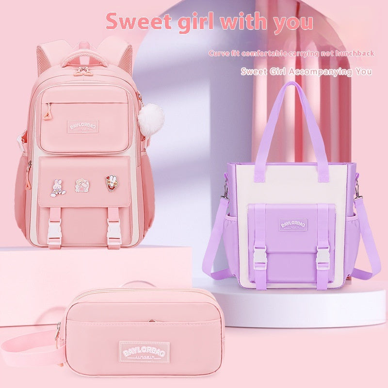 Student Schoolbag Large Capacity Burden Reduction Children Backpack