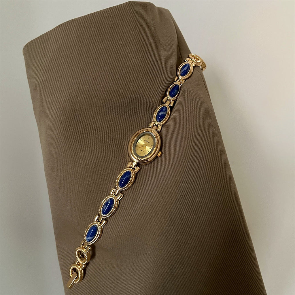 Women's Agate Bead Bracelet Watch