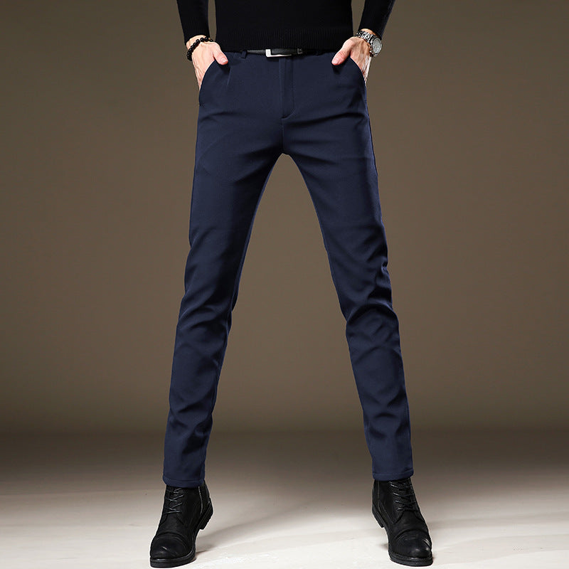 High-end Wrinkle-free Dress Pants Mens Business Slim-fit Tapered-leg Style