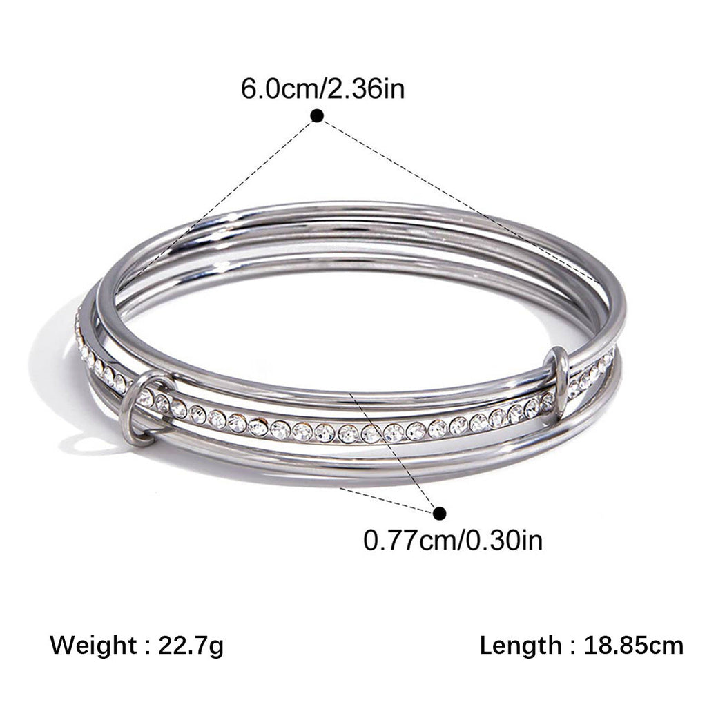 High-end Stainless Steel Zircon Bracelet That Wont Fade