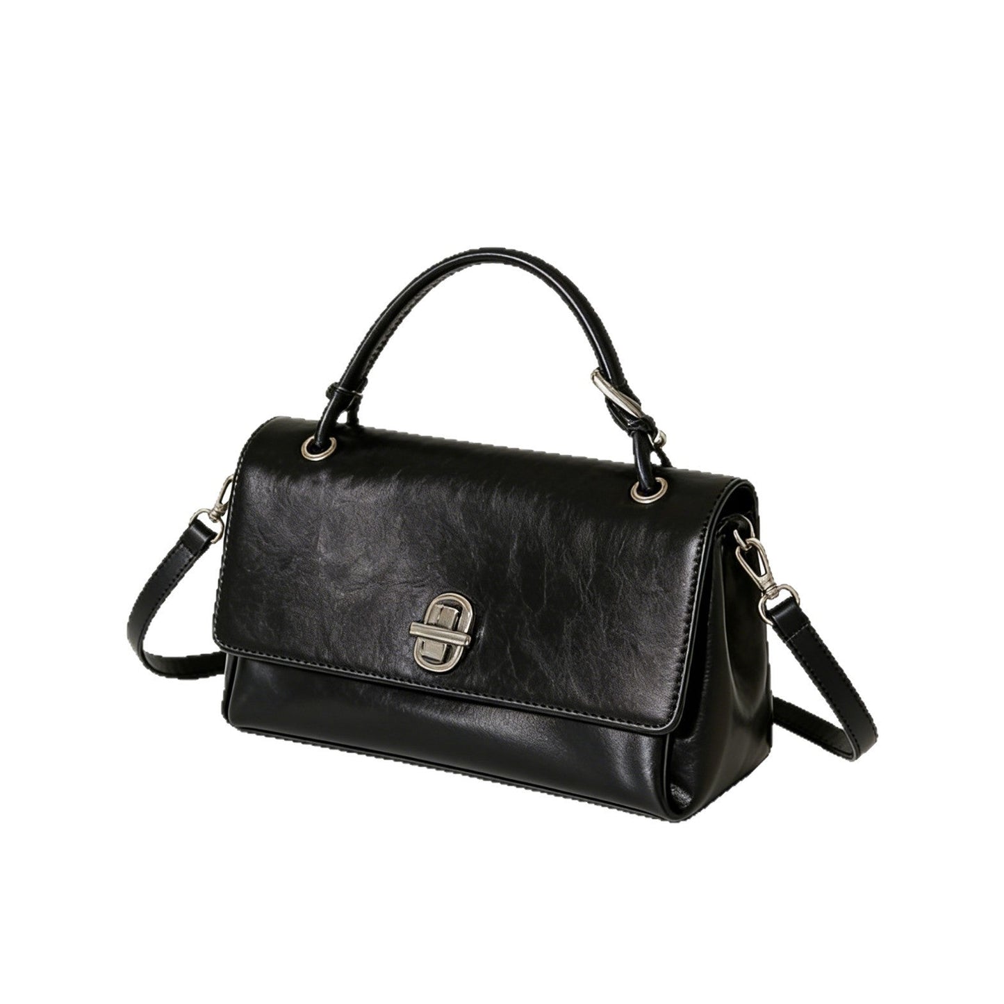 Custom Top-grain Leather Women's Bag With An Elegant, High-end Feel, Light Luxury Handbag, Simple And Stylish, Versatile Crossbody And Shoulder Bag
