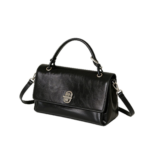 Custom Top-grain Leather Women's Bag With An Elegant, High-end Feel, Light Luxury Handbag, Simple And Stylish, Versatile Crossbody And Shoulder Bag