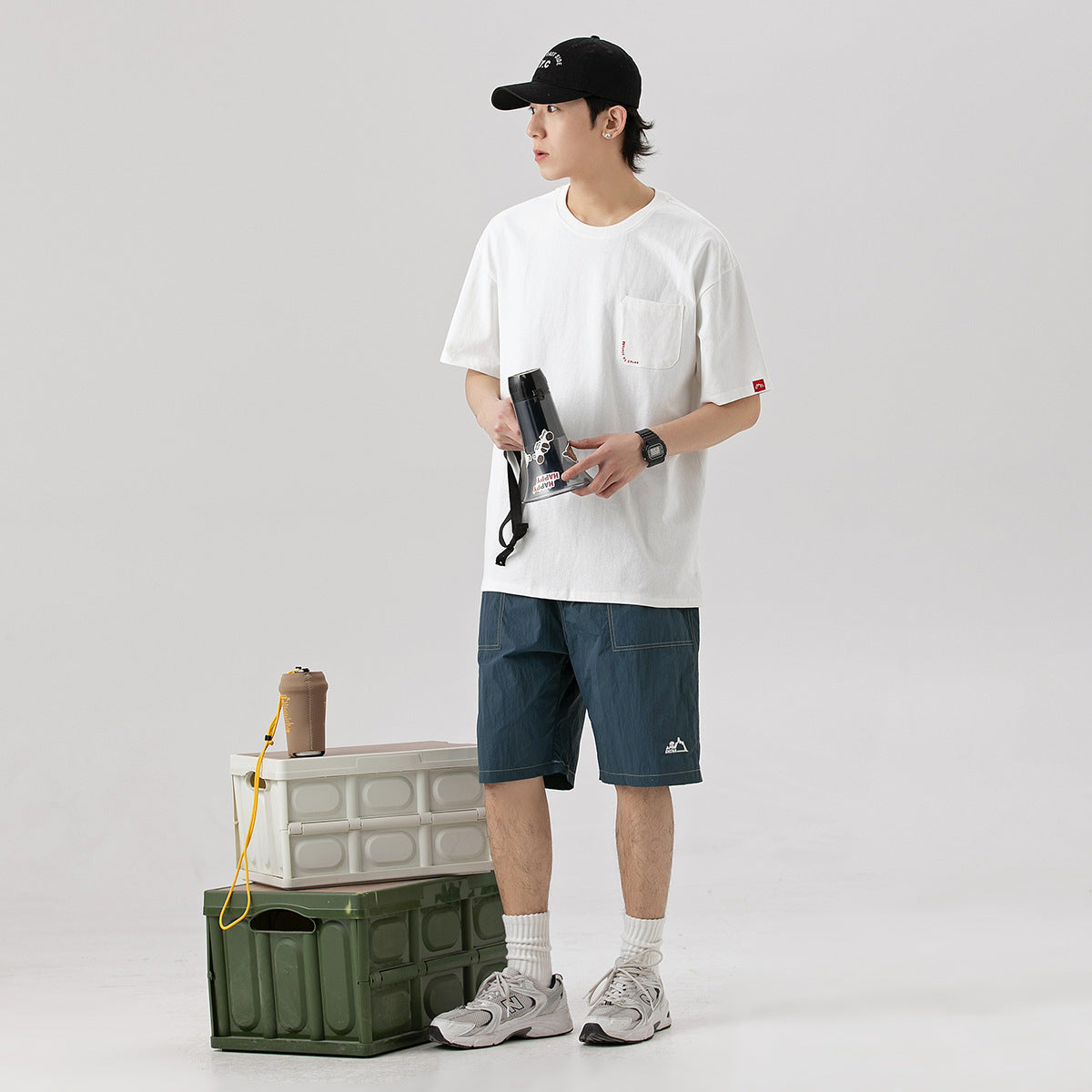 Orderly Japanese Retro Mountain Short Sleeve T-shirt
