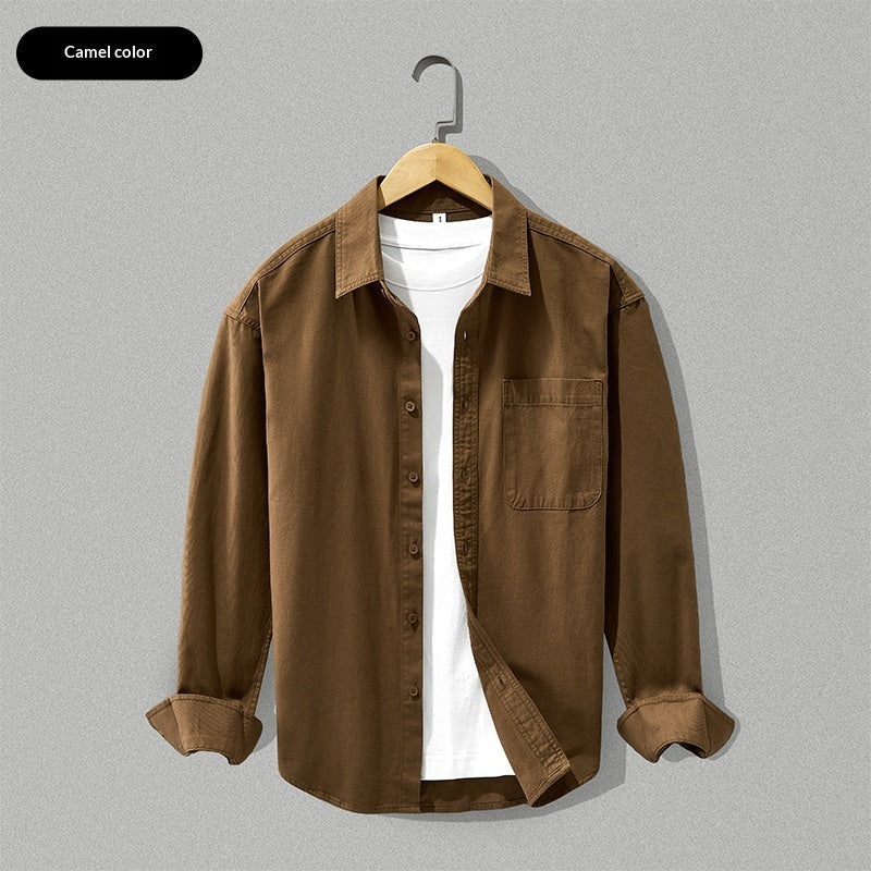 Loose-fitting Versatile Long-sleeve Cotton Shirt