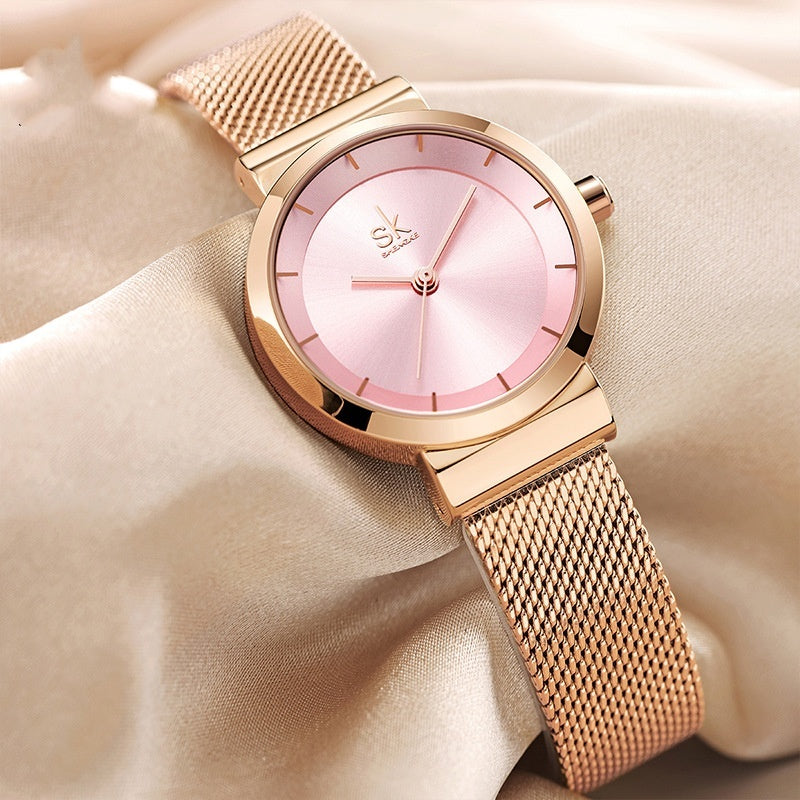 Sophisticated Quartz Watch, Minimalist And Elegant Womens Timepiece