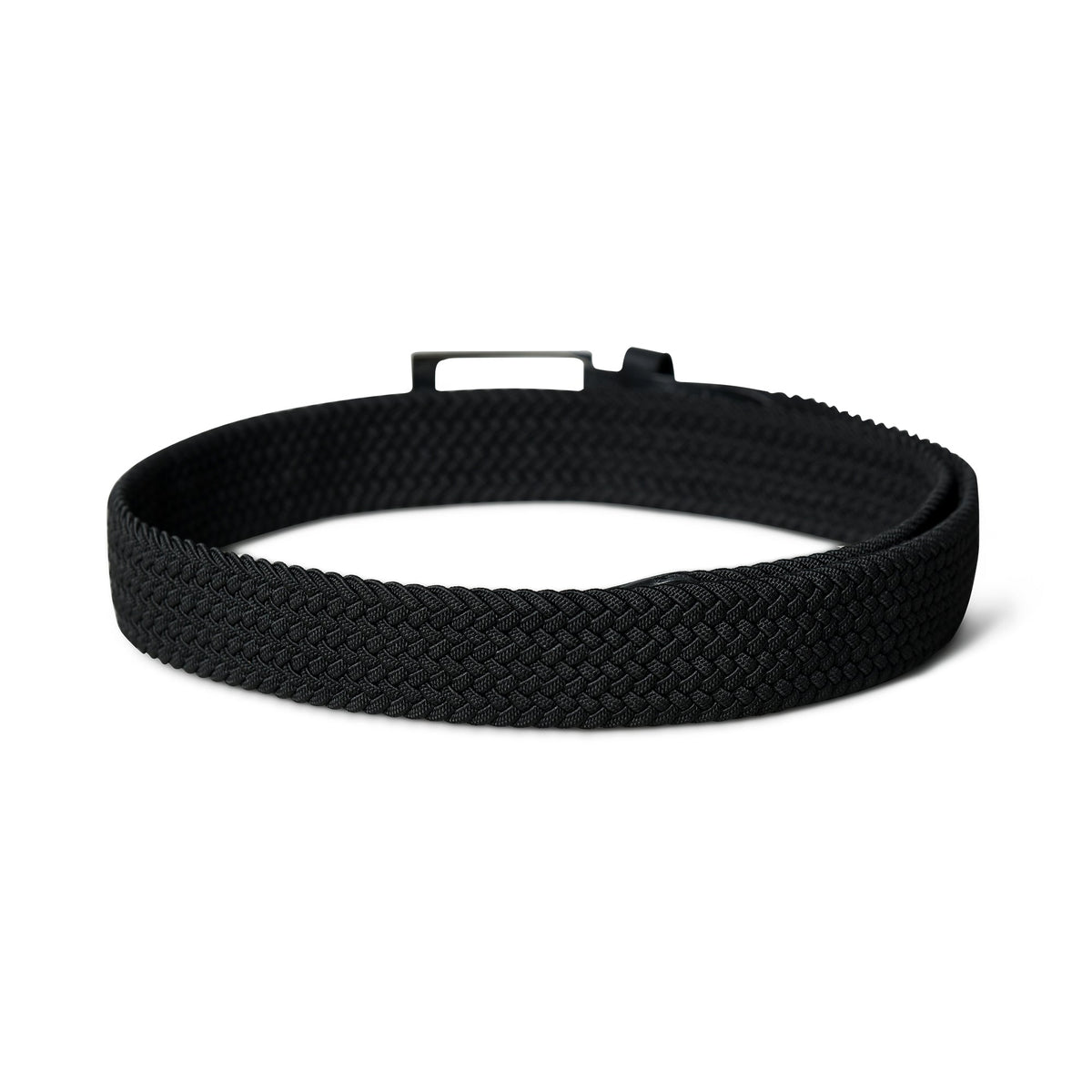 Ceinture tressée en toile noire