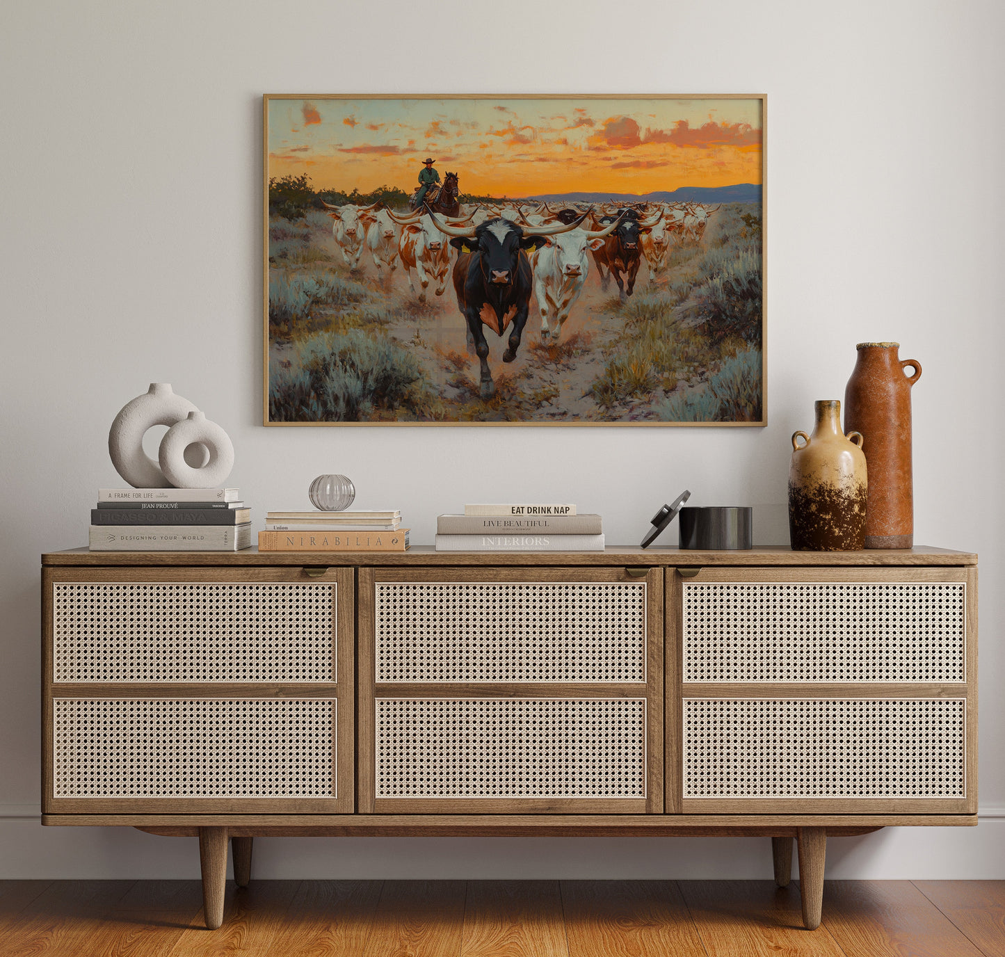 Longhorn Drive au coucher du soleil