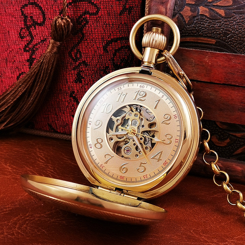 All-Copper Fully Automatic Mechanical Pocket Watch