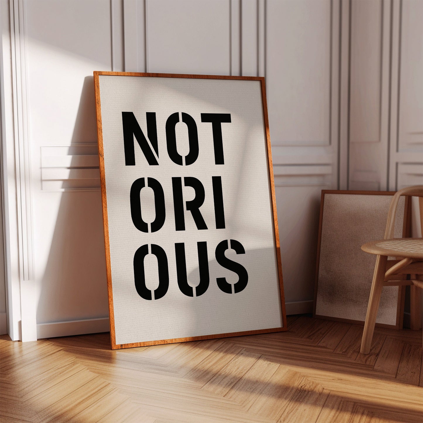 Notorious Bold Stencil Typografie-Druck