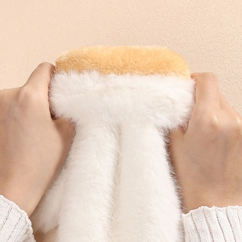 Plush Winter Warmth Fleece-lined Thickened Outdoor Cold-proof Windproof