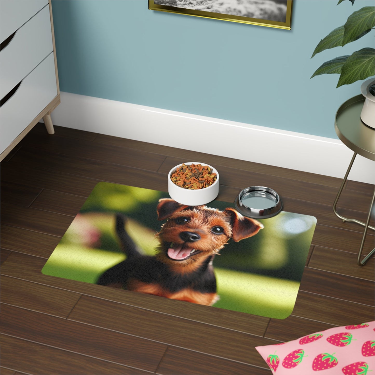 Tapis antidérapant pour animaux de compagnie – Tapis d'alimentation étanche pour chiens