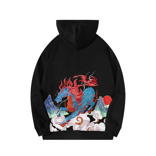 Sweat à capuche brodé Demon Horse KH9240